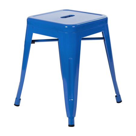 Flash Furniture 4 Pack 18 Inch Royal Blue Metal Stool ET-BT3503-18-BL-GG